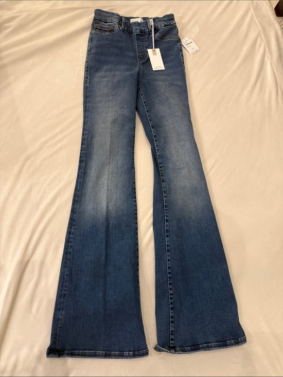 Good American Denim - NWT Good American Size 0/XS Dark Blue Flare Women’s Jeans